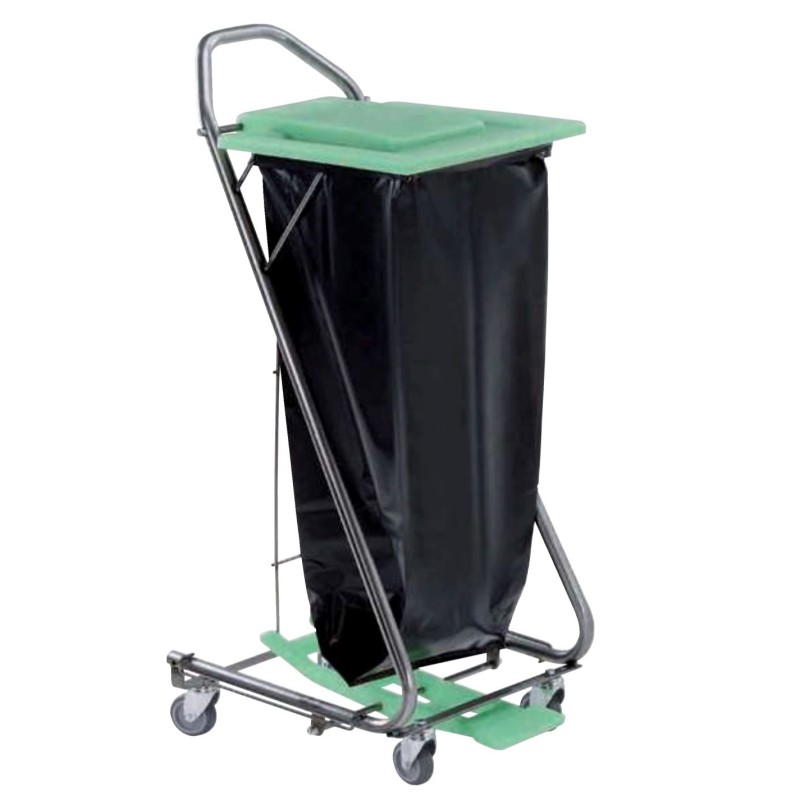 Poubelle 50 litres - Avec couvercle - Collecteur de déchets - Noir