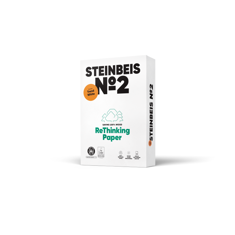 CLAIREFONTAINE Ramette de 500 feuilles A4 80g, papier 100% recyclé Blanc  Evercopy Premium CIE 135