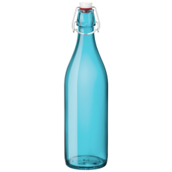 Bouteilles Giara 1 litre en verre incolore ou couleur à fermeture